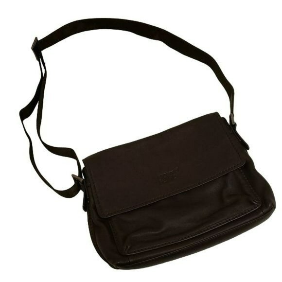 Montblanc Handbags - Mont Blanc Messenger Crossbody Bag Shoulderbag Purse Laptop Bag Leather Brown